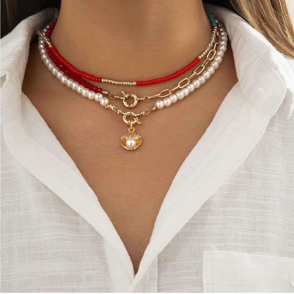 Bohemian multi layer necklace N167